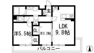 ブライトガーデン【2階】の間取り