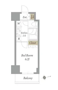 エスティメゾン麻布十番【4階】の間取り
