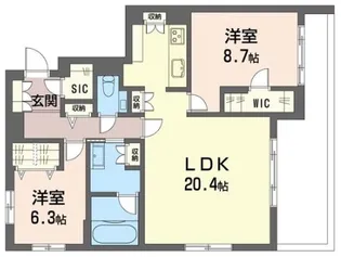 ウィズプラス千川 ウエスト【3階】の間取り