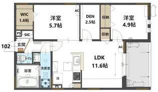 コステッラツィオーネ【1階】の間取り
