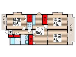 平成ホ-ムズ西浦和【2階】の間取り
