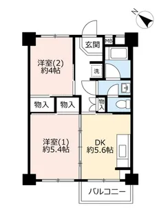 UR洋光台中央【2階】の間取り