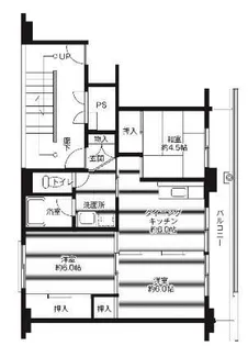 ビレッジハウス羽後2号棟【5階】の間取り