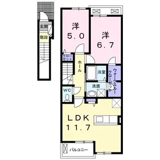 クレールVI【2階】の間取り