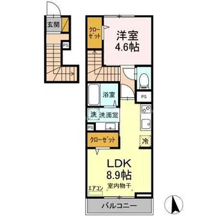 ウインドウ ウィンド【2階】の間取り