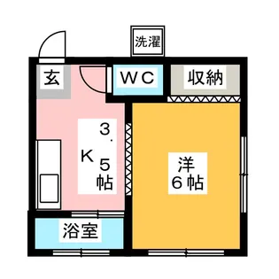 コーポ第3フクジュ【1階】の間取り