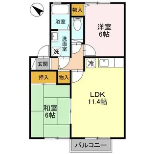 エスポワールMATSUI2【2階】の間取り