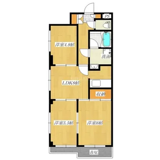 カーサフィオーレ【3階】の間取り