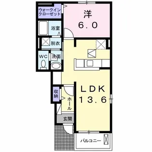 ル・リアン【1階】の間取り