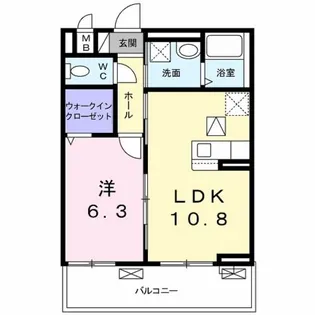 プレッソ・ロートII【1階】の間取り