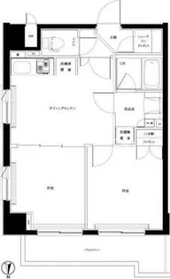 ルーブル大鳥居伍番館【2階】の間取り