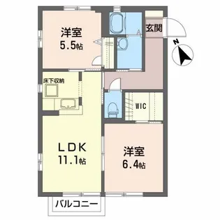 アビタシオン・ボヌールI【1階】の間取り
