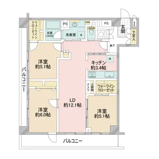 クレール駒込【8階】の間取り