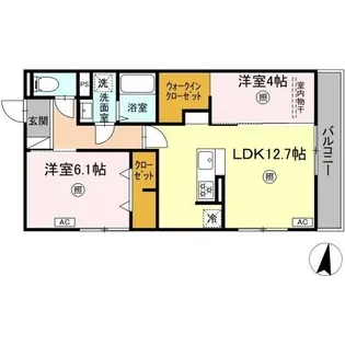 PREMILIFE石垣西【2階】の間取り