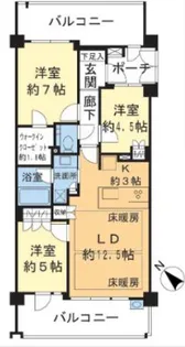 ヴェレーナグラン浜田山【4階】の間取り