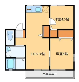 アトレイユD【2階】の間取り