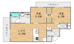 Gran Ryu 野間大池公園【2階】の間取り