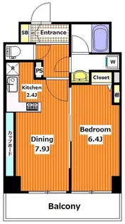 メインステージ錦糸町VIIラピス【14階】の間取り