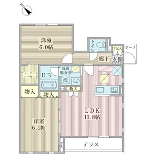 アンフルール西船【1階】の間取り
