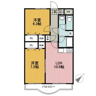 クレスト東戸塚【2階】の間取り