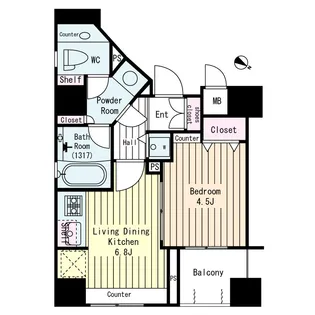 レックス赤坂レジデンス【7階】の間取り