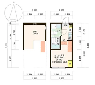 ハーモニーテラス徳丸II【2階】の間取り