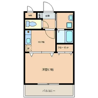 ル・ルージュ横浜【1階】の間取り