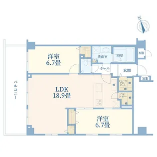 ロワール大井町【1階】の間取り