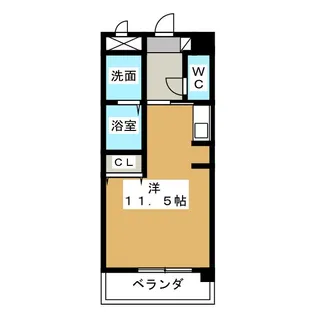 ブロンメゾン平和【3階】の間取り
