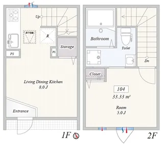 リベルテ白鷺【1階】の間取り