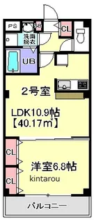オリエンタルコート千葉中央II【3階】の間取り