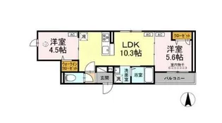 グラナーデ東尾久II【2階】の間取り