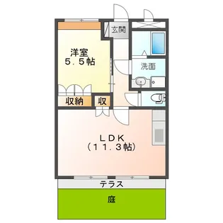 ヴィラージュ三雲【1階】の間取り