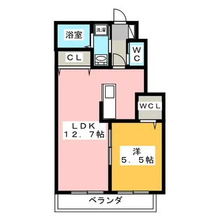 Casa Carina【1階】の間取り