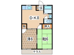 サンライズ高坂【1階】の間取り