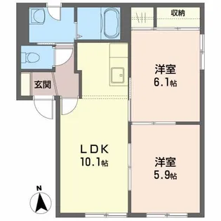 アーバンハイツT I【1階】の間取り