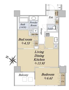 ガレリア・マーレ日本橋【2階】の間取り