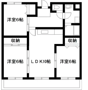 東大宮マンション【2階】の間取り