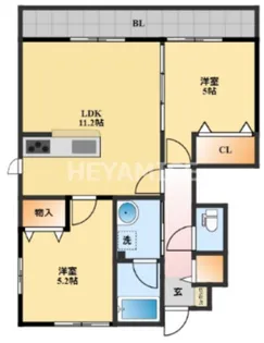 Porte bonheur【1階】の間取り