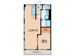 ラムール東二見【2階】の間取り