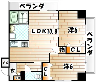 T the style【6階】の間取り