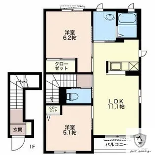 KIコーポレーション上ノ畑【2階】の間取り