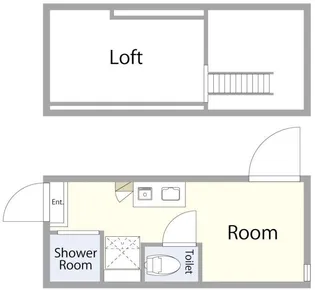 ピーシーエー弁天町(PCA弁天町)【1階】の間取り