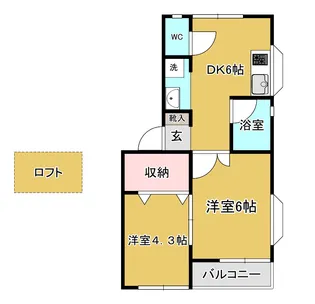 アルファ下愛子一番館【1階】の間取り