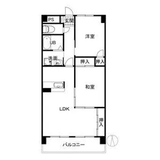 ロイヤルヒルズ山代参番館【2階】の間取り
