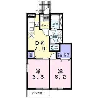 カーサエテルノA【1階】の間取り