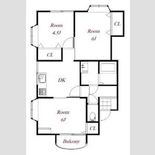 グランドール薬師 A棟 101号【1階】の間取り