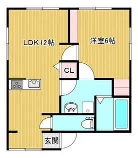 ダブルデイライト北毘沙門【2階】の間取り