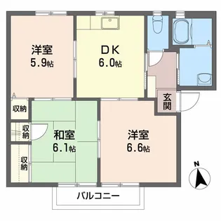 シャーメゾン橋田 C棟【2階】の間取り