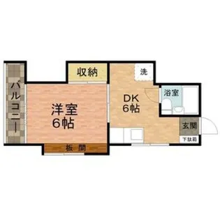 フラワーハイツ【1階】の間取り